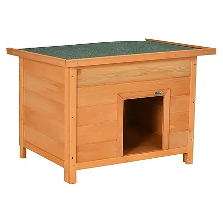 PawHut Hundehütte Gelb+Grün L82 x B58 x H58 cm