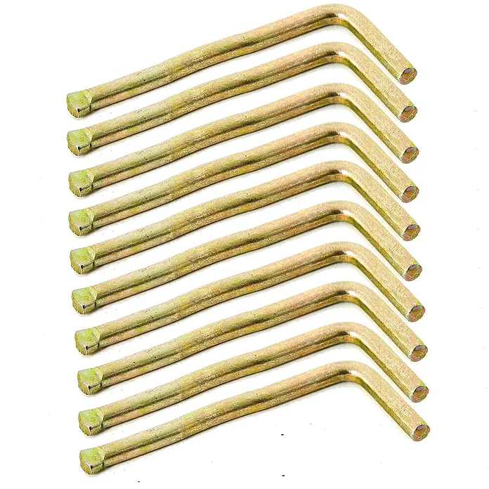 BW Sicherungsstift für Metall-Kraftstoffkanister, 10 Stk. -  - Satz L-förmiger verzinkter Stahl-Erdanker mit Sechskantköpfen.