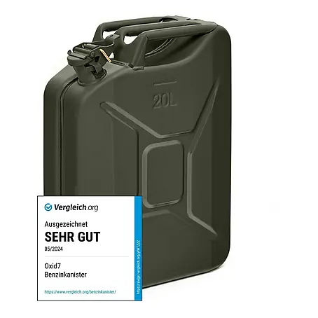Oxid7 by BW Kraftstoffkanister Metall 20 l, Benzinkanister, Bronzegrün