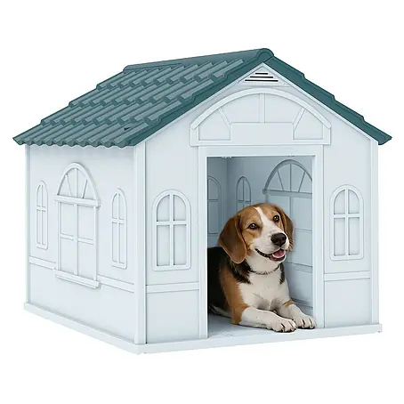 PawHut Hundehütte Blau 65L x 75,7B x 63H cm