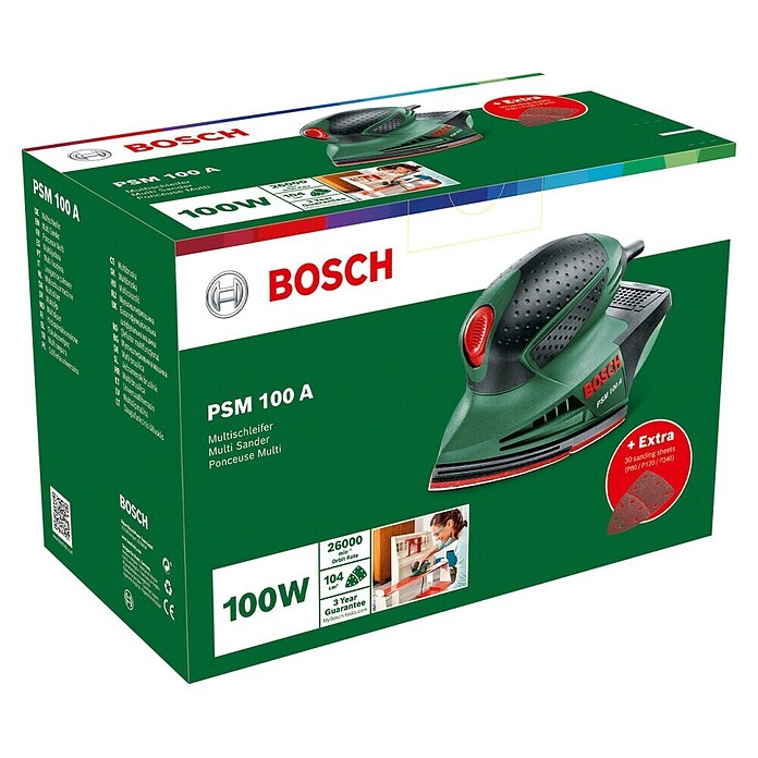Bosch Multischleifer PSM 100 A (100 W, 26.000 U/min)