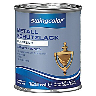 swingcolor Metall-Schutzlack Klarlack (Farblos, 125 ml, Glänzend, Außen, Lösemittelbasiert)