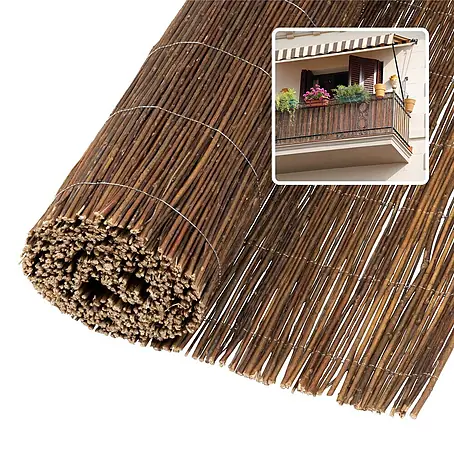 Jardinion Sichtschutz aus Weide 3m x 1,50m Braun Weidezaunmatte