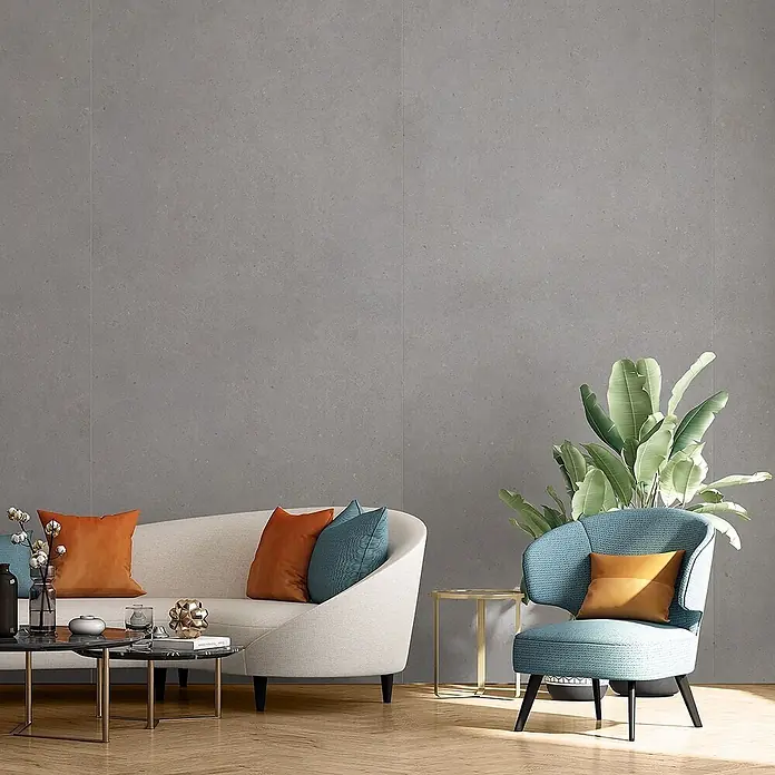Design-Feinsteinzeug hellgrauer matter 120x120 - Italienische Fliesen - 