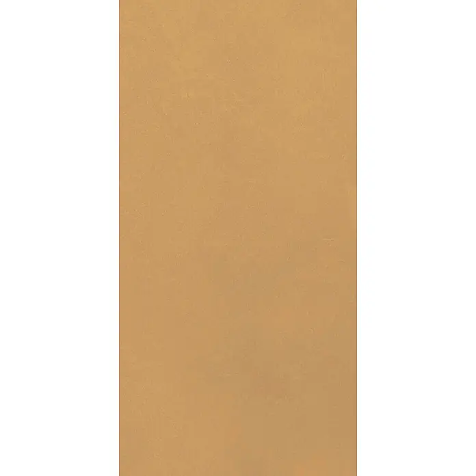 Feinsteinzeug in farbiger gelber Betonoptik 60x120 - Italienische Fliesen -  - Einfarbige, hellbraune Oberfläche mit dezenter, feinkörniger Textur.