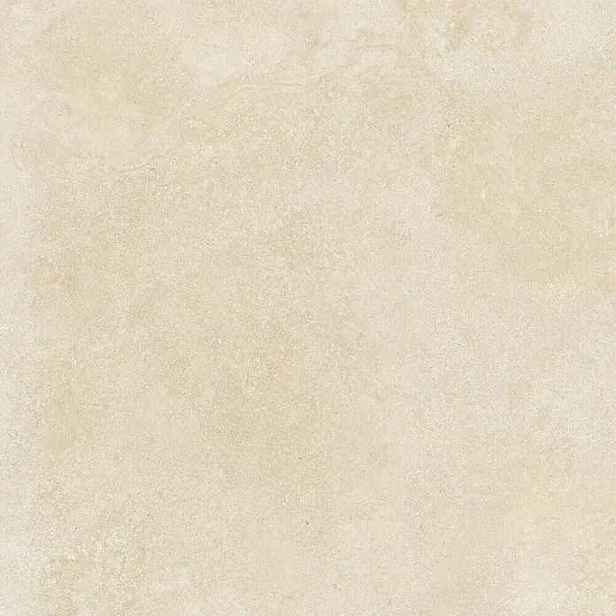 Feinsteinzeug in beiger spachtelartiger Steinoptik 120x120 - Ital. Fliesen -  - Hellbeige Fliese in Steinoptik mit dezenter Textur, ideal für Boden oder Wände.