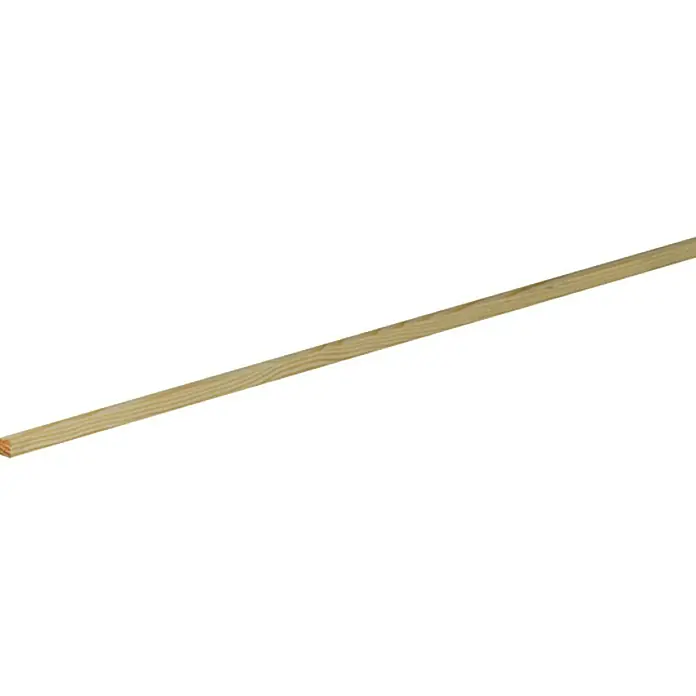 Quadratleiste - L x B x H: 100 x 0,5 x 0,5 cm, Fichte/Kiefer - Holzleiste: Eine unbehandelte, helle Holzleiste, ideal für Heimwerkerprojekte und Modellbau, zeigt natürliche Maserung und Textur.