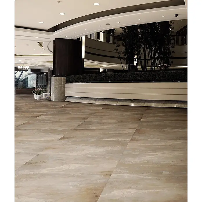 Feinsteinzeug in beiger Betonoptik 120x120 - Italienische Fliesen - 