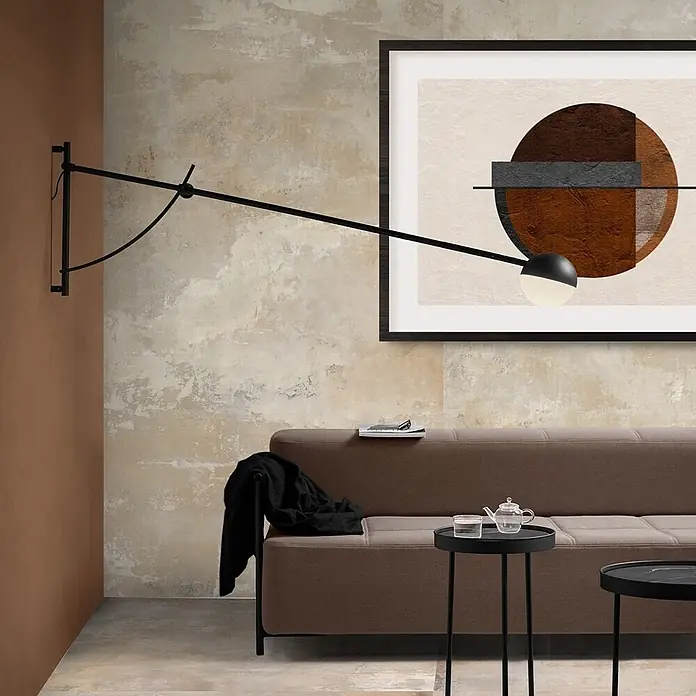 Feinsteinzeug in beiger Betonoptik 120x120 - Italienische Fliesen - 