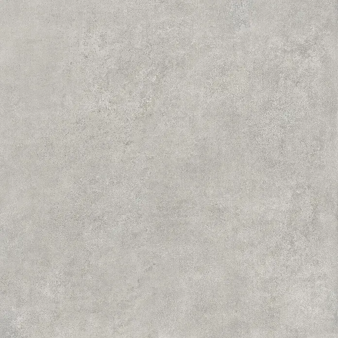 Feinsteinzeug in moderner hellgrauer Betonoptik 80x80 - Ital. Fliesen -  - Hellgraue texturierte Oberfläche, die Beton- oder Steinfliesen ähnelt.
