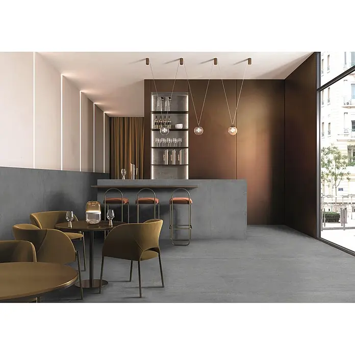 Feinsteinzeug in hellgrau Betonoptik 60x60 - Italienische Fliesen - 