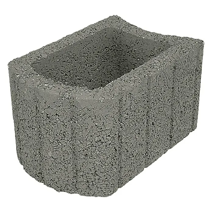 Christoph Pflanzstein Multistein - Grau, 33 x 24 x 20 cm, Beton - Grauer Beton-Pflanzstein mit einer rechteckigen Öffnung in der Mitte. Ideal zur Dekoration von Gärten und Außenbereichen.