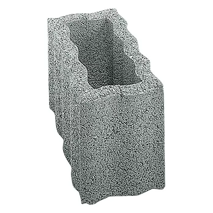 Christoph Pflanzstein Rasterstein - Grau, 40 x 20 x 25 cm, Beton