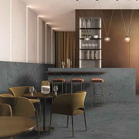 Design-Feinsteinzeug anthrazitfarbener matter 30x60 - Italienische Fliesen