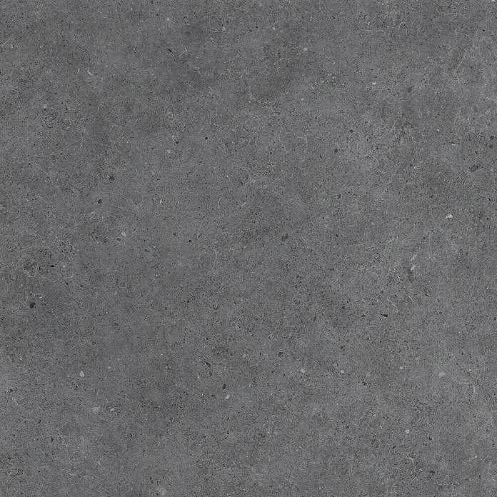 Feinsteinzeug in matter anthrazitfarbener Betonoptik 80x80 - Ital. Fliesen -  - Dunkelgraue gesprenkelte Textur für Boden oder Wände.