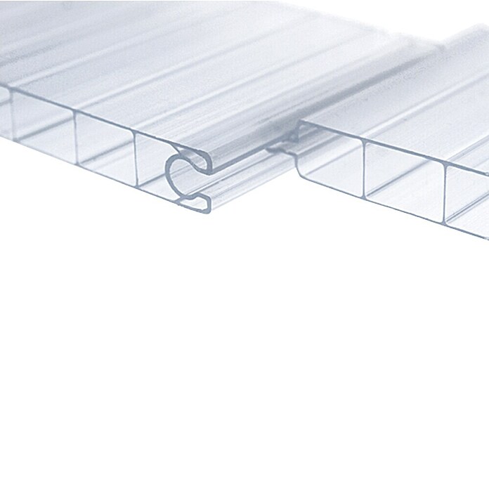 Polikarbonatna ploča (250 cm x 20 cm x 16 mm, PVC, Prozirno)