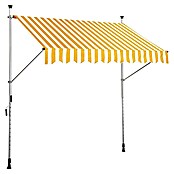 Sunfun Klemzonnescherm (Geel/Wit, Breedte: 3 m, Uitval: 1,3 m)