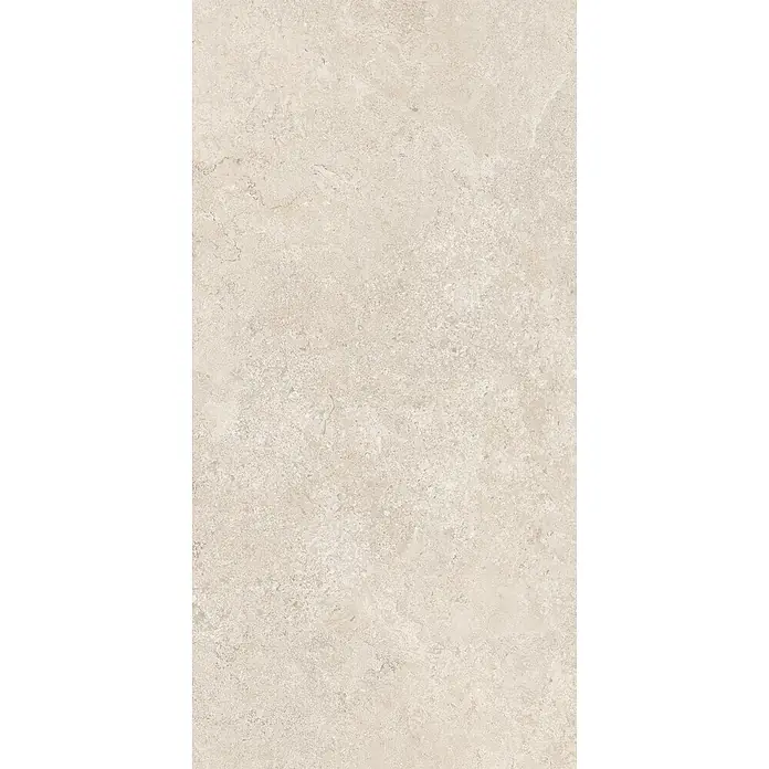 Feinsteinzeug Wandfliese in elfenbein Steinoptik 60x120, Ret -  - Hellbeige, strukturierte Fliese in Steinoptik.