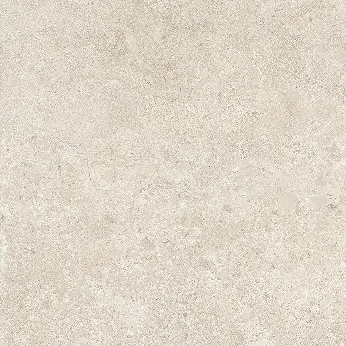 Feinsteinzeug Wandfliese in elfenbein Steinoptik 60x120, Ret -  - Helle beige Keramikfliese mit einer melierten, steinähnlichen Textur.