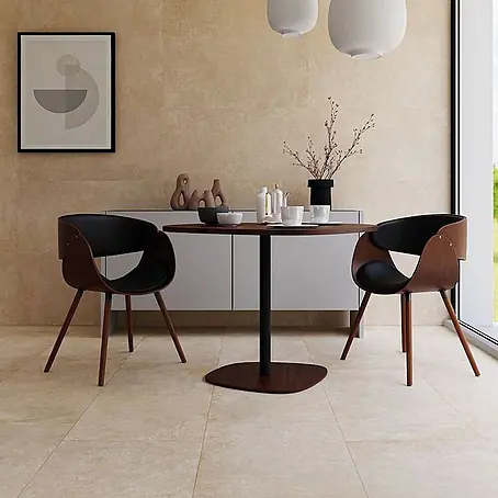 Feinsteinzeug in moderner weißer Betonoptik 60x120 - Italienische Fliesen