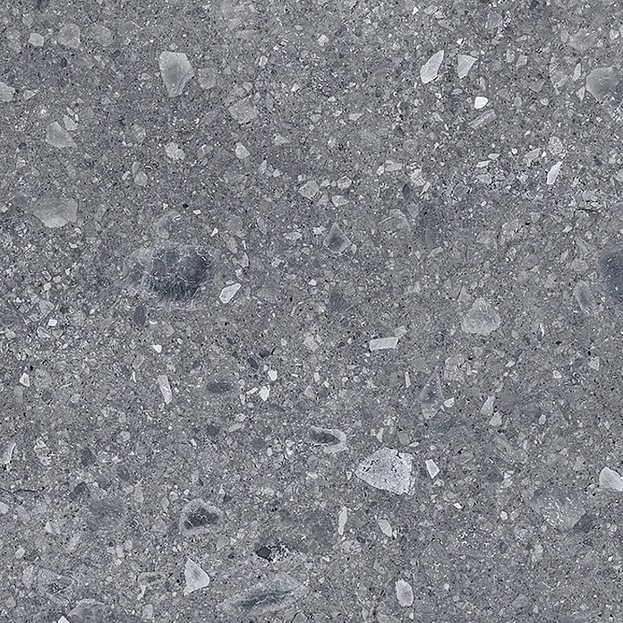 Feinsteinzeug in matter anthrazitfarbener Steinoptik 30x60 - Ital. Fliesen -  - Dunkelgrauer Verbundstein mit hellgrauen Zuschlägen.