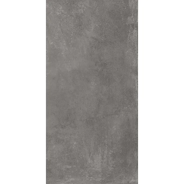 Feinsteinzeug in gewachster anthrazitfarbener Betonoptik 60x120 -  - Dunkelgraue, strukturierte Betonoberfläche mit feinen Rissen und Nuancen.