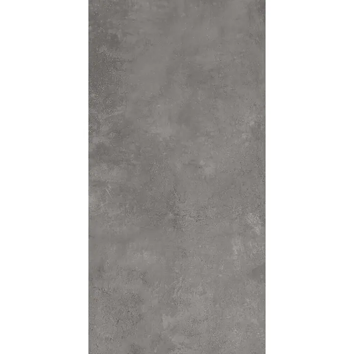 Feinsteinzeug in gewachster anthrazitfarbener Betonoptik 60x120 -  - Dunkelgraue Betontextur mit subtilen Variationen und kleinen Rissen.
