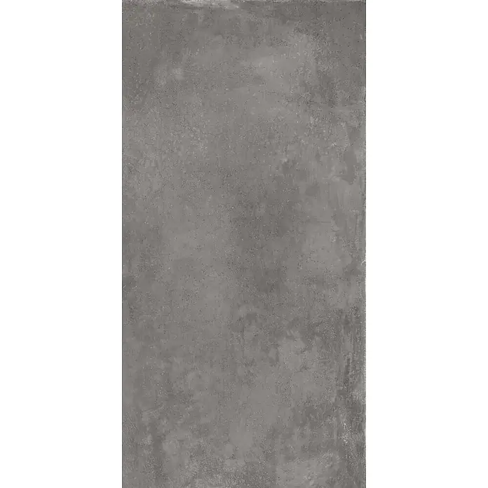 Feinsteinzeug in gewachster anthrazitfarbener Betonoptik 60x120 -  - Dunkelgraue Fliese in Betonoptik mit feiner Textur und leichten Unebenheiten, ideal für Böden oder Wände.