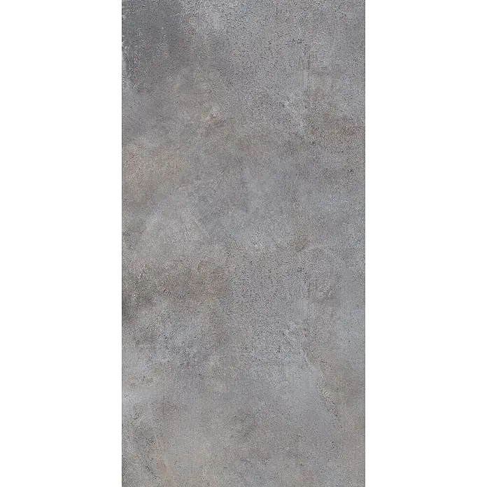 Feinsteinzeug in metallischer dunkelgrauer Betonoptik 60x120 -  - Abgenutzte graue Betontextur mit rauer, gesprenkelter Oberfläche und subtilen Farbnuancen.