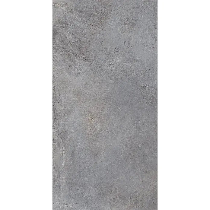 Feinsteinzeug in metallischer dunkelgrauer Betonoptik 60x120 -  - Raue, dunkelgraue Betontextur mit subtilen Farbnuancen.
