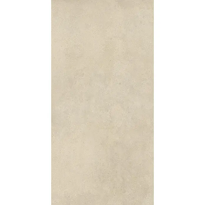 Feinsteinzeug in strukturierter hellbeiger Betonoptik 60x120 -  - Helle beige Fliese in Steinoptik mit feiner körniger Textur, ideal für Böden oder Wände.