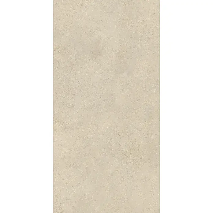 Feinsteinzeug in strukturierter hellbeiger Betonoptik 60x120 -  - Hellbeige Stein-Effekt-Fliese mit matter, subtil texturierter Oberfläche.