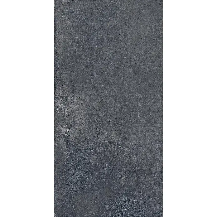 Feinsteinzeug in schwarzer Betonoptik 30x60 - Italienische Fliesen -  - Dunkelgraue strukturierte Fliese mit helleren Sprenkeln, ähnlich Beton oder gealtertem Metall.