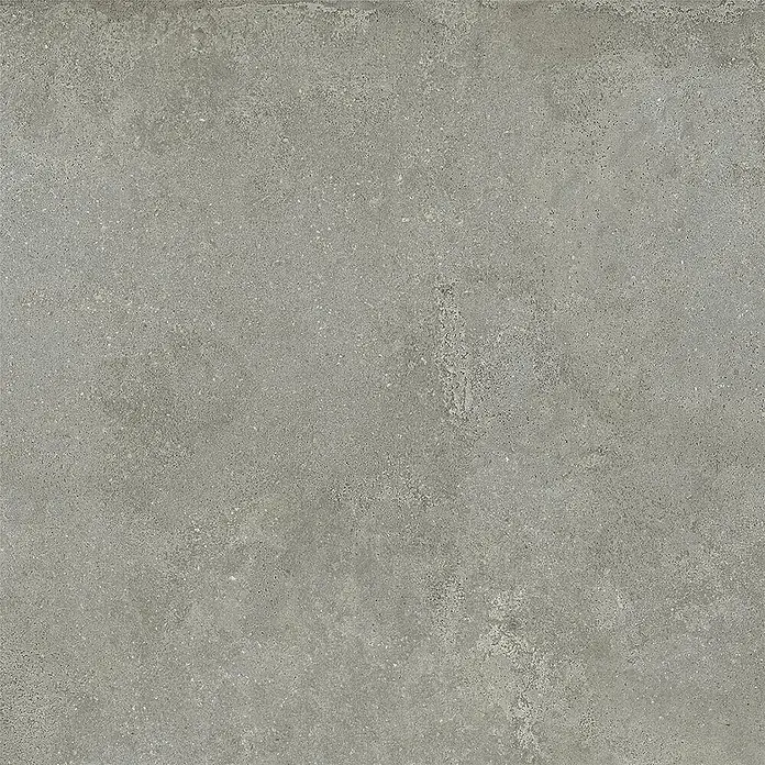 Feinsteinzeug in strukturierter mittelgrauer Betonoptik 80x80 -  - Strukturierte graue Fliese in Betonoptik, ideal für moderne Räume.
