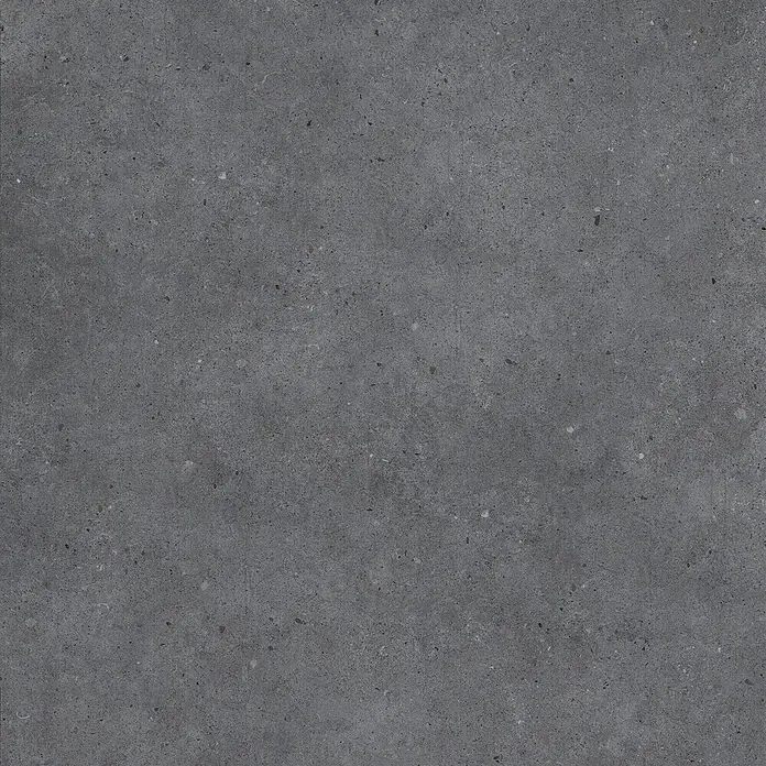 Design-Feinsteinzeug anthrazitfarbener matter 120x120 - Ital. Fliesen -  - Dunkelgraue Beton- oder Steinfliese mit feinen Sprenkeln und leicht texturierter Oberfläche.