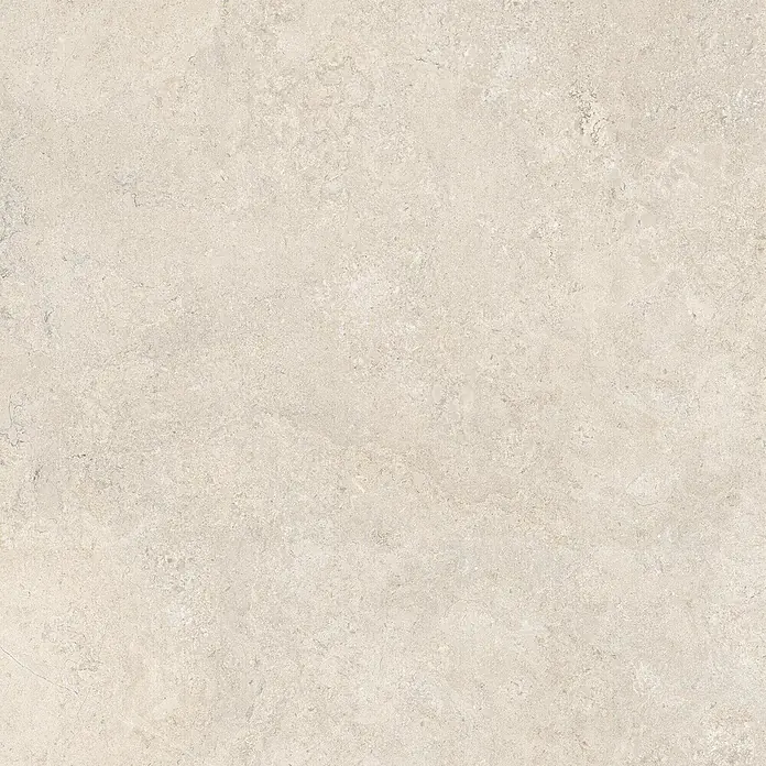 Feinsteinzeug in elfenbein natürlicher Steinoptik 120x120 - Ital. Fliesen -  - Helle beige Stein- oder Keramikfliese mit natürlicher, leicht gesprenkelter Textur für Boden oder Wandbeläge.