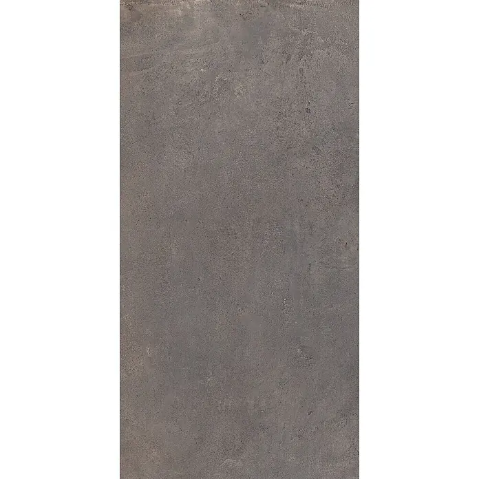 Feinsteinzeug in metallischer brauner Betonoptik 60x120 - Ital. Fliesen -  - Dunkelgraue, strukturierte Oberfläche, ähnlich Beton oder rauen Stein.