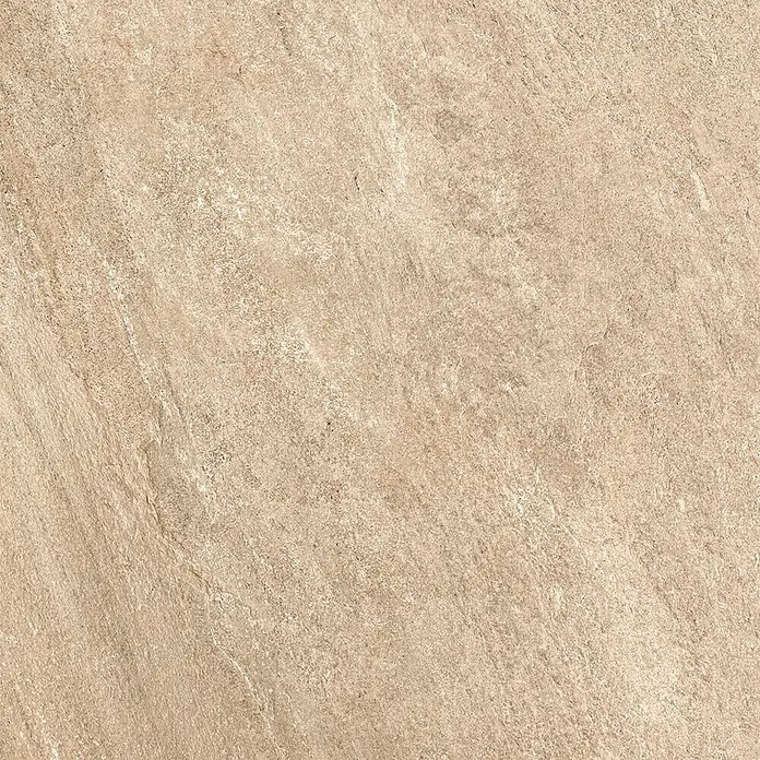 Feinsteinzeug in beiger Steinoptik 60x60, 20 mm, rutschhemmend -  - Strukturierte beige Naturstein- oder Fliesenoberfläche mit subtilen Variationen.