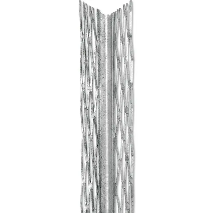 Catnic Putzeckprofil - Länge: 250 cm, Passend für: 12 mm Putzstärke, Stahl, 25 Stk. - Detailaufnahme eines metallischen Gefäßstents, der für die Behandlung von Gefäßverengungen verwendet wird. Die filigrane Struktur ist gut erkennbar.