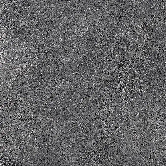 Feinsteinzeug strukturiert schwarz Betonoptik 60x60 - Italienische Fliesen -  - Dunkelgraue, strukturierte Beton- oder Steinplattenoberfläche.