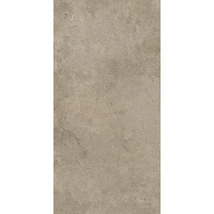Feinsteinzeug in strukturierter hellgrauer Betonoptik 60x120 -  - Strukturierte beige-braune Steinoptikfliese.
