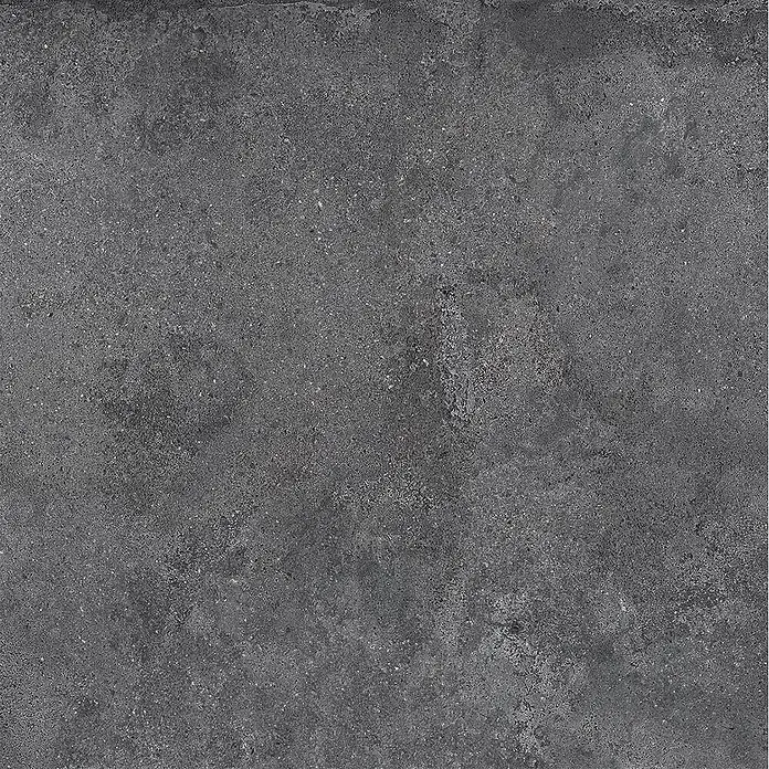 Feinsteinzeug strukturiert schwarz Betonoptik 60x60 - Italienische Fliesen -  - Texturierte dunkelgraue Betonoberfläche.