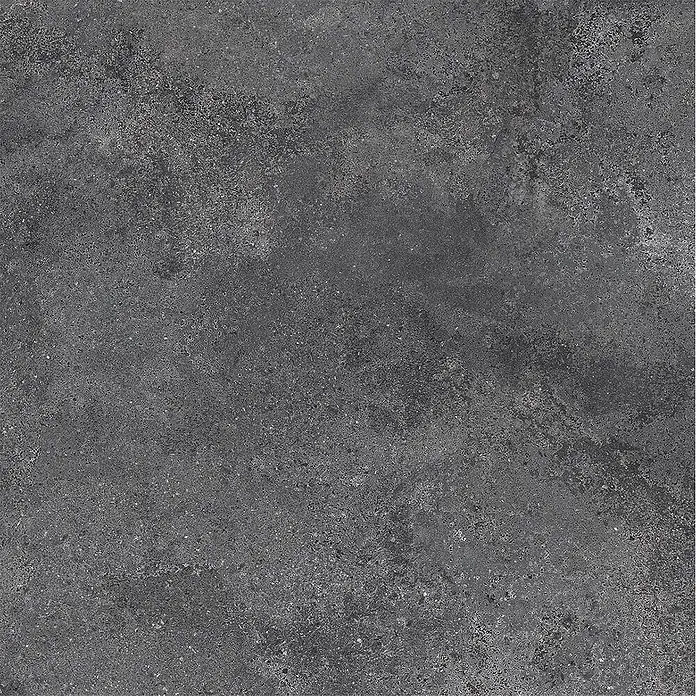 Feinsteinzeug strukturiert schwarz Betonoptik 60x60 - Italienische Fliesen -  - Dunkelgraue strukturierte Fliese in Stein- oder Betonoptik mit feinen Sprenkeln.