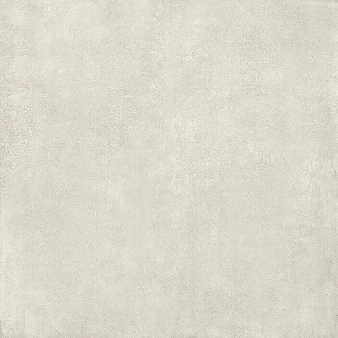 Feinsteinzeug in weißer Betonoptik 120x120 - Italienische Fliesen -  - Hellbeigefarbene, strukturierte Fliese mit matter, leicht unebener Oberfläche im Stein-Look.