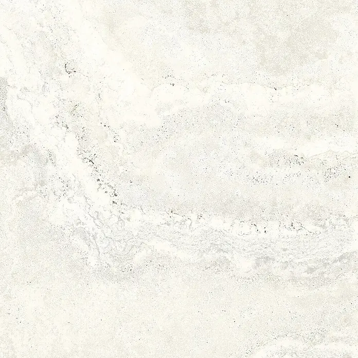 Design-Feinsteinzeug Weiß matt 120x120 - Italienische Fliesen -  - Hellbeige Natursteinfliese mit subtilen Texturvariationen und leichter, unregelmäßiger Maserung.