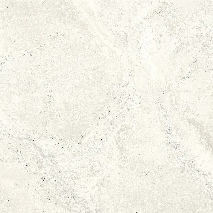 Design-Feinsteinzeug Weiß matt 120x120 - Italienische Fliesen -  - Helle beige Fliese in Steinoptik mit dezenter Maserung und strukturierter Oberfläche.