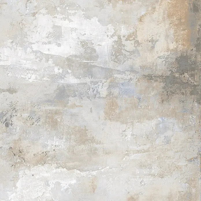 Feinsteinzeug in grauer Betonoptik 120x120 - Italienische Fliesen -  - Verwitterte abstrakte Textur in Hellbeige, Grau und zarten Blautönen, ähnlich gealtertem Beton.
