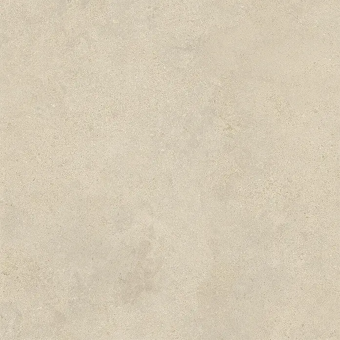 Feinsteinzeug-Bodenfliese hellbeiger Betonoptik 60x60 - Ital. Fliesen -  - Hellbeige, matte, gesprenkelte Fliesenoberfläche für Böden oder Wände.