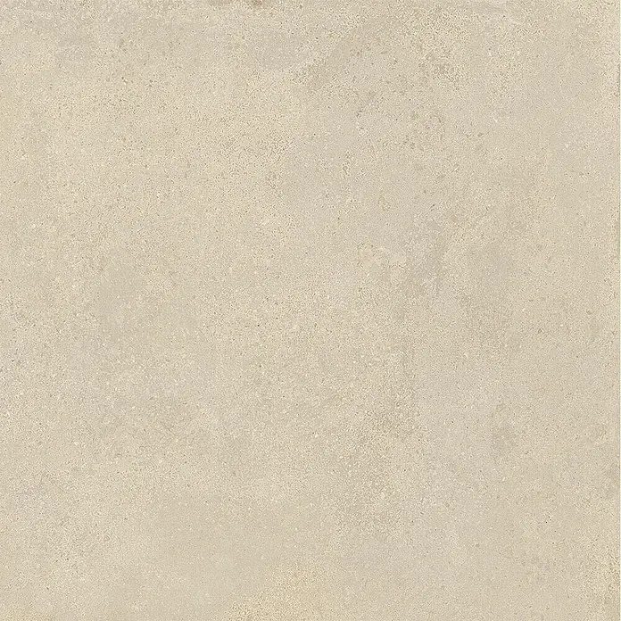 Feinsteinzeug-Bodenfliese hellbeiger Betonoptik 60x60 - Ital. Fliesen -  - Hellbeiges, strukturiertes Keramik- oder Steinfliese mit feiner Maserung, geeignet für Böden oder Wände.