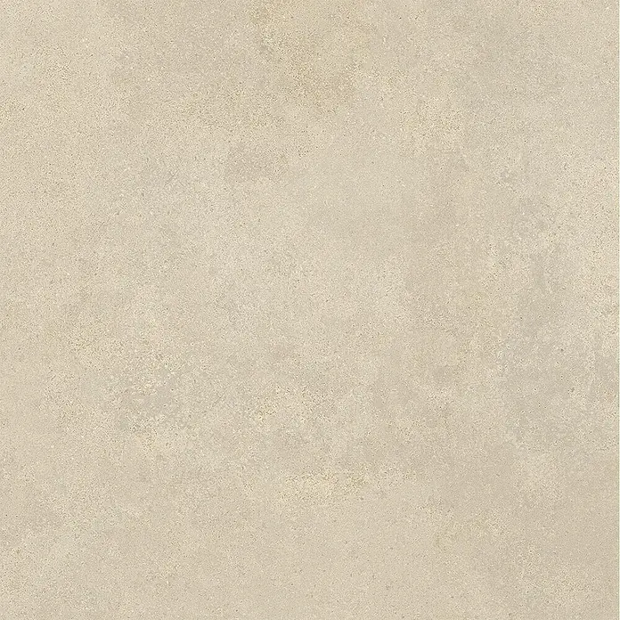Feinsteinzeug-Bodenfliese hellbeiger Betonoptik 60x60 - Ital. Fliesen -  - Beigefarbene, subtil texturierte Oberfläche, ähnlich einer Stein- oder Keramikfliese.